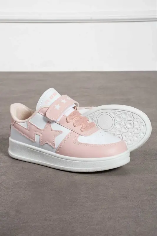 Unisex Velcro Comfortable Daily Sneaker Sports Shoes - White Powder - 2