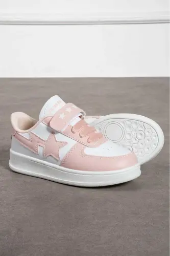 Unisex Velcro Qulay Kundalik Sneaker Sport Oyoq Kiyim-Oq Puder - JUHR (1)