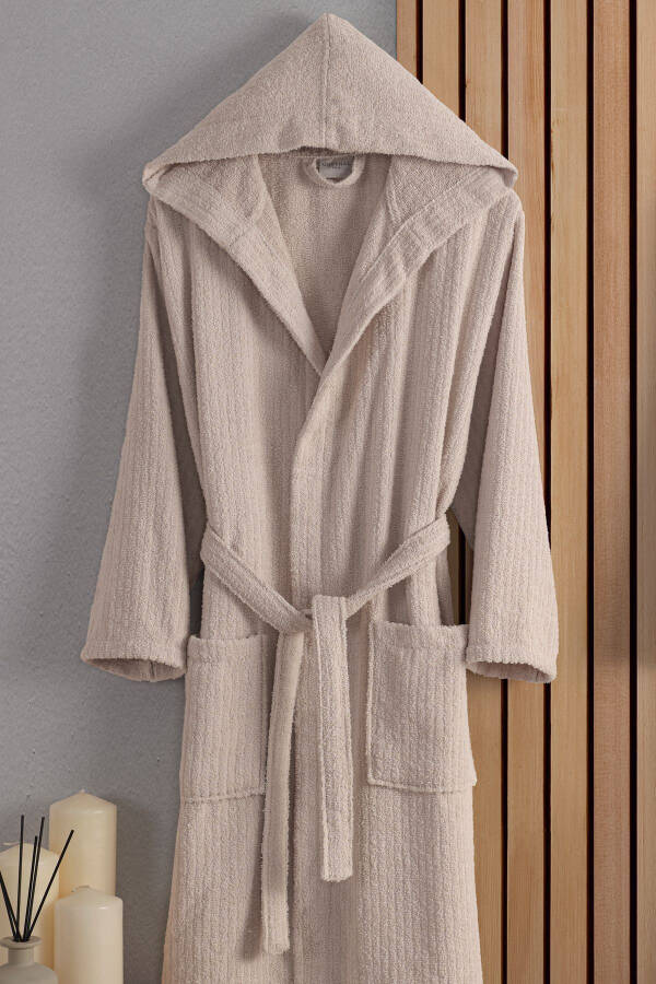 Unisex Verona Bay&Bayan Pamuk 2'li Çizgili Kapüşon - 9