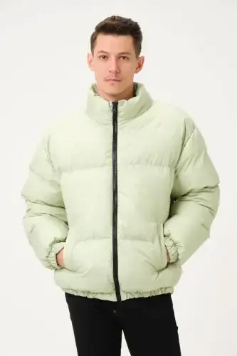 Unisex Ветрозащитная Непромокаемая Куртка-Бомбер Oversize Водоотталкивающая - СВЕТЛО-ЗЕЛЕНЫЙ - 1