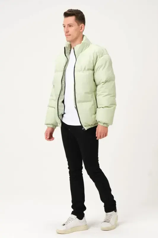 Unisex Ветрозащитная Непромокаемая Куртка-Бомбер Oversize Водоотталкивающая - СВЕТЛО-ЗЕЛЕНЫЙ - 3