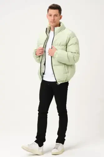 Unisex Ветрозащитная Непромокаемая Куртка-Бомбер Oversize Водоотталкивающая - СВЕТЛО-ЗЕЛЕНЫЙ - 4