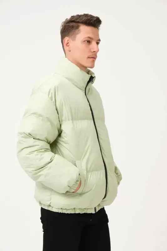 Unisex Ветрозащитная Непромокаемая Куртка-Бомбер Oversize Водоотталкивающая - СВЕТЛО-ЗЕЛЕНЫЙ - 7