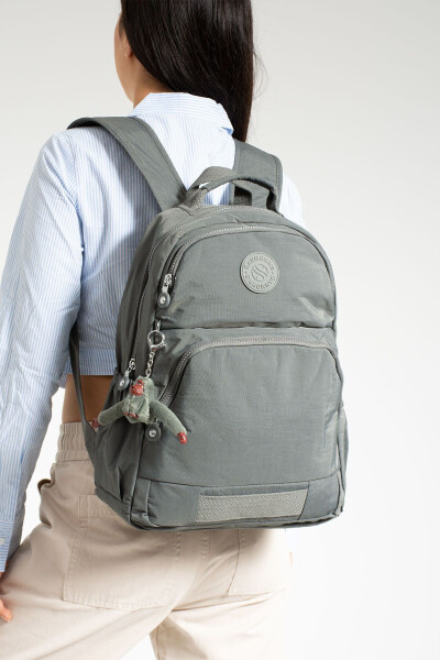 Unisex waterproof backpack with 3 compartments and a laptop pocket. - 2