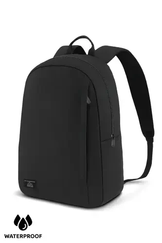 Unisex Waterproof Black Everyday Travel and School Backpack - 1