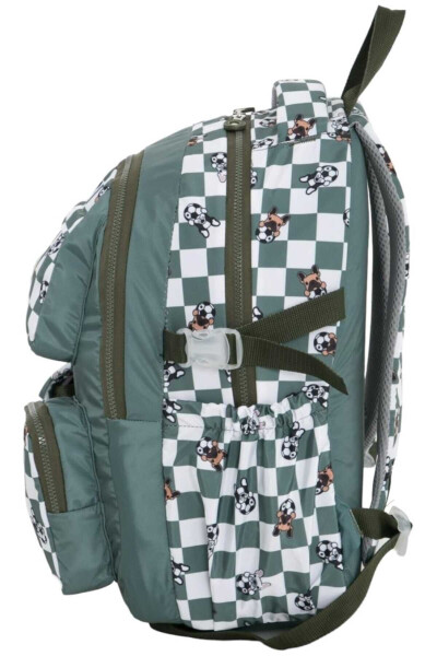 Unisex Waterproof Checkered Color Backpack School Bag - 3