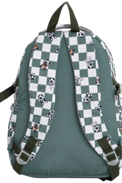 Unisex Waterproof Checkered Color Backpack School Bag - 4