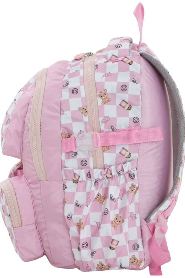 Unisex Waterproof Checkered Colorful Backpack School Bag - 8