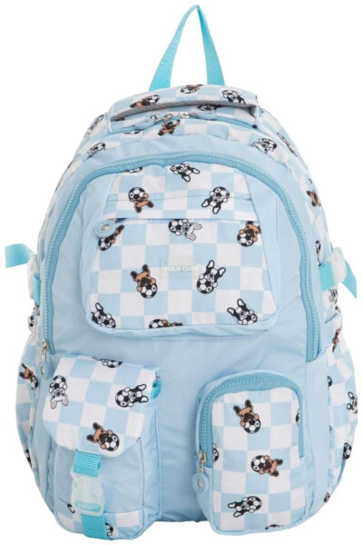 Unisex Waterproof Checkered Colorful Backpack School Bag - 1