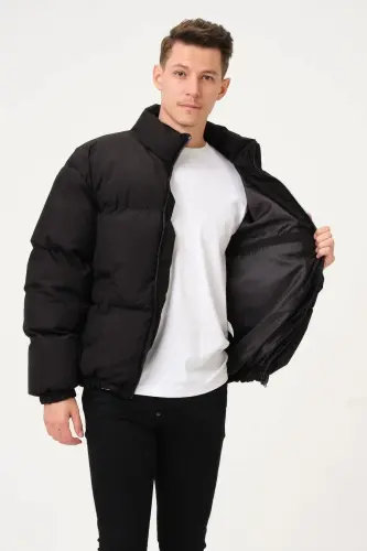 Unisex Waterproof Windproof Bomber Oversize Coat Jacket Overcoat - BLACK - 4