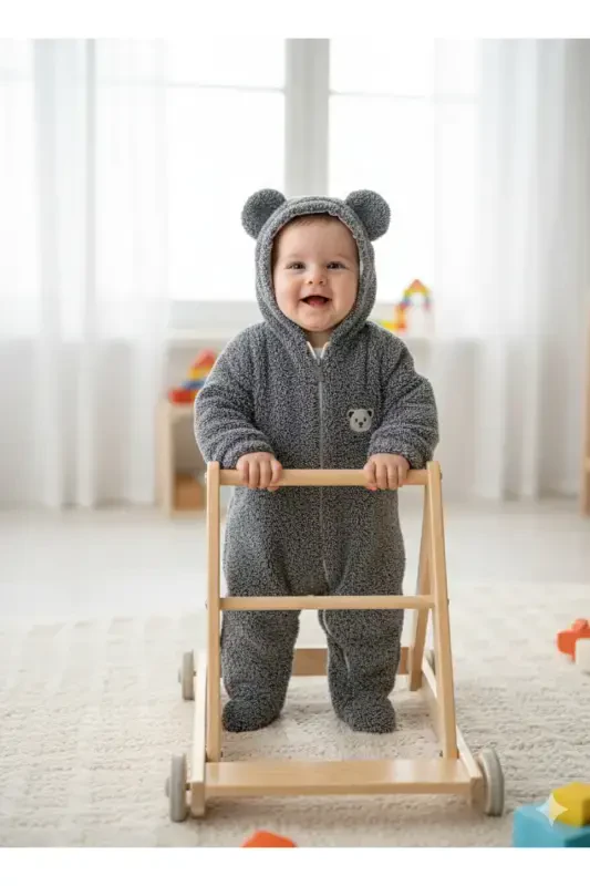 Unisex Wellsoft Plush Bear Baby Sleeping Bag - 1