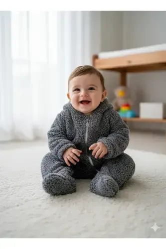 Unisex Wellsoft Plush Bear Baby Sleeping Bag - 3