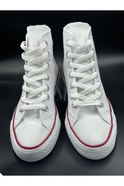 Unisex White Ankle-High Sports Shoes - Sneaker - 7