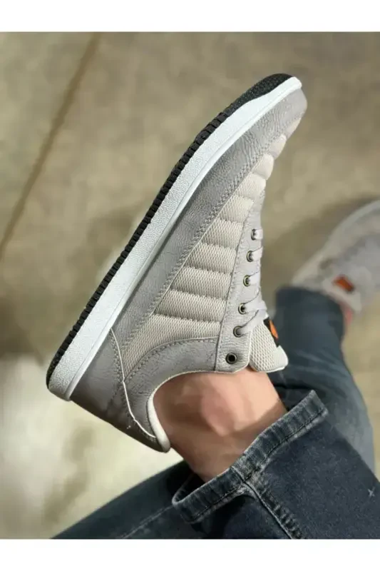 Unisex White Casual Daily Sports Shoes Sneakers White-Gray - 2