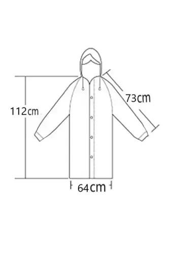 Unisex White Eva Fabric Water Windproof Raincoat-White - 7