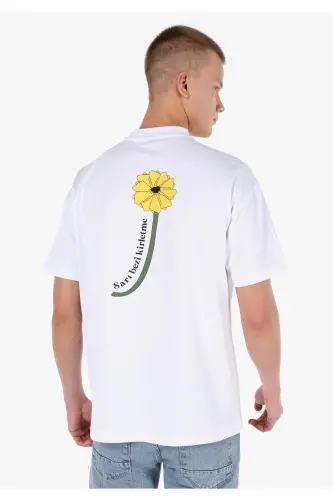 UNISEX White Lilseb Slogan T-Shirt - 6