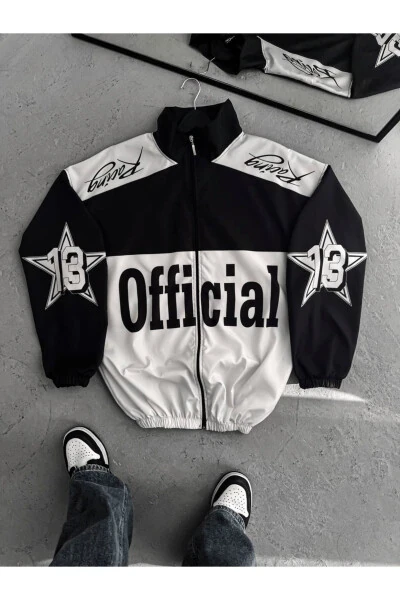 Unisex White Official Digital Printed Waterproof Raincoat & Windbreaker - Modazone (1)