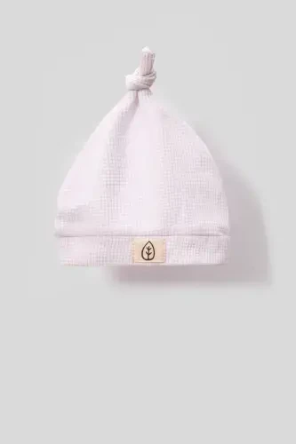 Unisex Wooden Button Detailed Hooded Waffle Stylish Baby Romper-white-White - 5