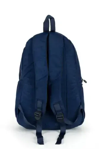 Unisex Wrinkle Waterproof Fabric Large Size Multi-Compartment School and Travel Backpack cty-lbn-101-Navy Blue - 6