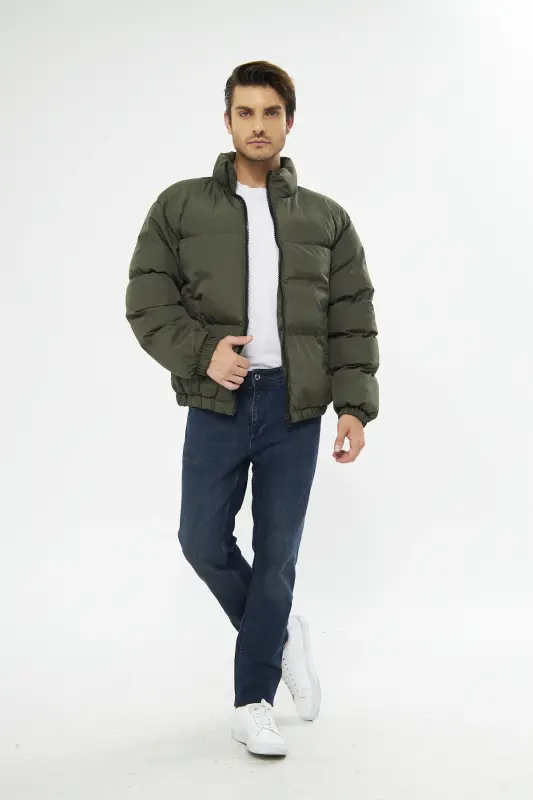 Unisex Yağmur Rüzgar Geçirmez Bomber Oversize Mont Ceket Kaban Waterproof MM-153-HAKİ - 4