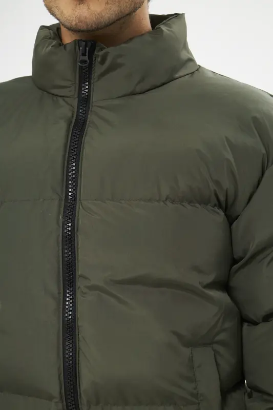 Unisex Yağmur Rüzgar Geçirmez Bomber Oversize Mont Ceket Kaban Waterproof MM-153-HAKİ - 7