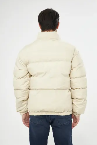 Unisex Yağmur Rüzgar Geçirmez Bomber Oversize Mont Ceket Kaban Waterproof MM-153 - KREM - 2