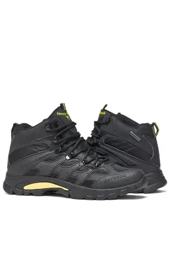 Unisex Yellow Black Relaxed Fit Water Repellent Lace-up Unisex Boot-Yellow Black - 3