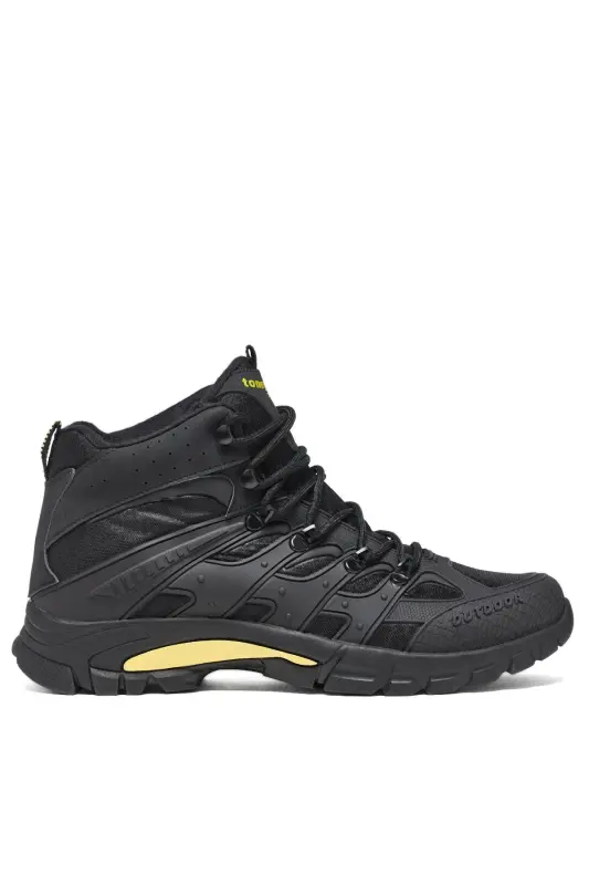 Unisex Yellow Black Relaxed Fit Water Repellent Lace-up Unisex Boot-Yellow Black - 5