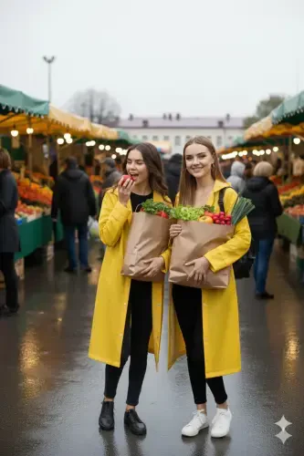 Unisex Yellow Eva Fabric Waterproof Windproof Raincoat-Yellow - 4