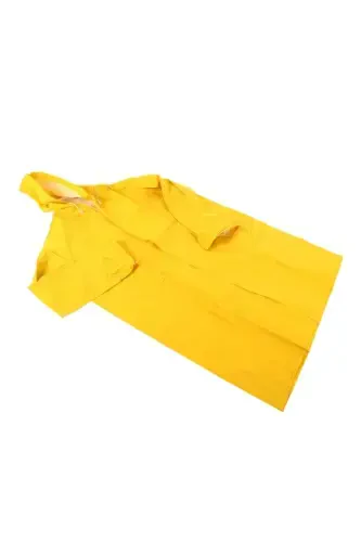 Unisex Yellow Pvc Raincoat Xxl Snap Fastener Model Thick-YELLOW - MURAT UYGUN (1)