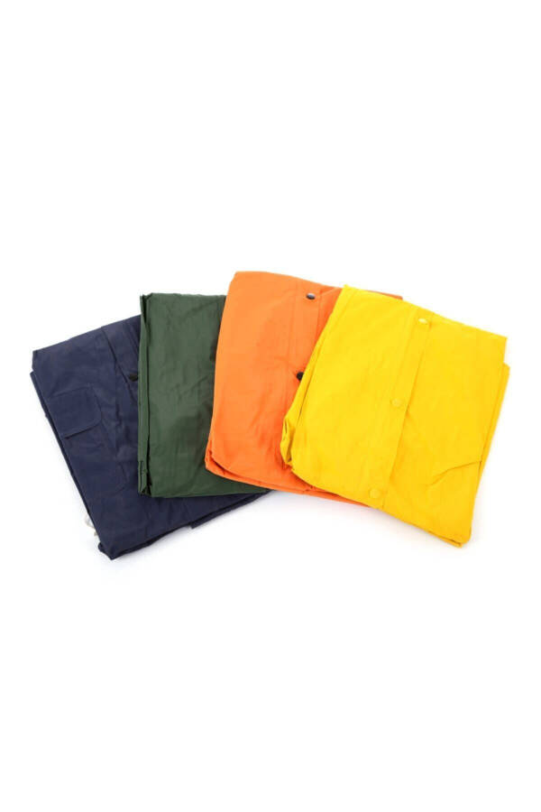 Unisex Yeşil Pvc Yağmurluk Çıtçıtlı - YEŞİL - 4