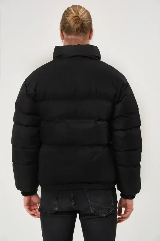 Unisex Yomg'ir Shamol O'tkazmaydigan Bomber Katta O'lchamli Kurtka Palto Suv o'tkazmaydigan Qora-YORQIN QORA - 5