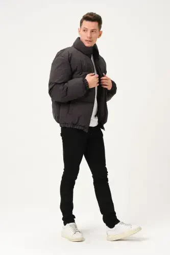 Unisex Yomg'ir Shamol o'tkazmaydigan Bomber Oversize Kurtka Palto Suv o'tkazmaydigan-ANTRASIT - 8