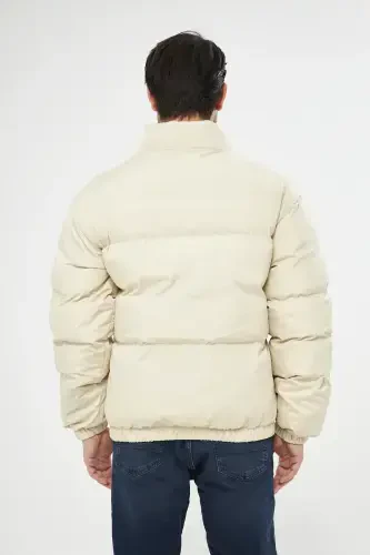 Unisex Yomg'ir Shamol O'tkazmaydigan Bomber Oversize Kurtka Palto Suv o'tkazmaydigan MM-153-KREM - GAREN (1)