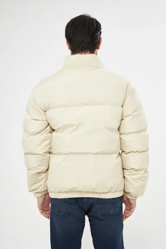 Unisex Yomg'ir Shamol O'tkazmaydigan Bomber Oversize Kurtka Palto Suv o'tkazmaydigan MM-153-KREM - 2