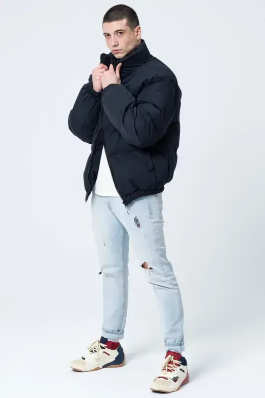 Unisex Yomg'ir Shamol O'tkazmaydigan Bomber Oversize Mont Palto Suv o'tkazmaydigan To'q ko'k-TO'Q KO'K - 5