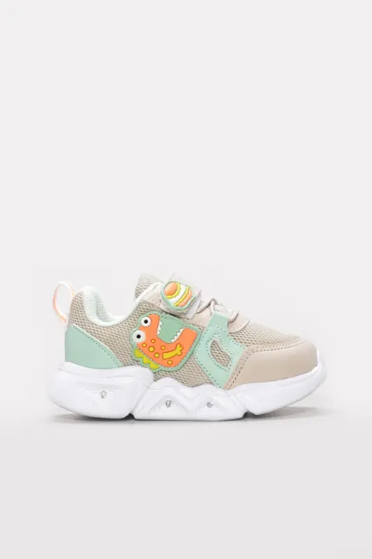 Unisex Yorug'likli Chaqaloq Sport Engil Tag'li Krossovka Yozgi Poyafzal Bej 461BA105 - 1