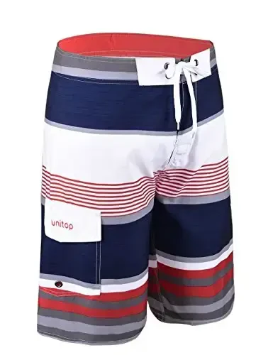 unitop Men's Board Shorts Summer Holiday Surf Trunks Quick Dry - 2