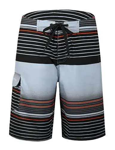 unitop Men's Board Shorts Summer Holiday Surf Trunks Quick Dry 