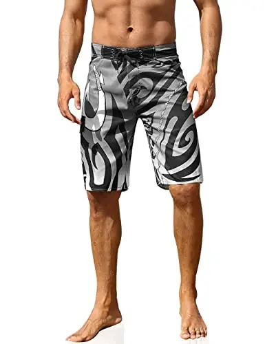 unitop Men's Swim Trunks Beachwear Quick Dry Hawaiian Printed - 1