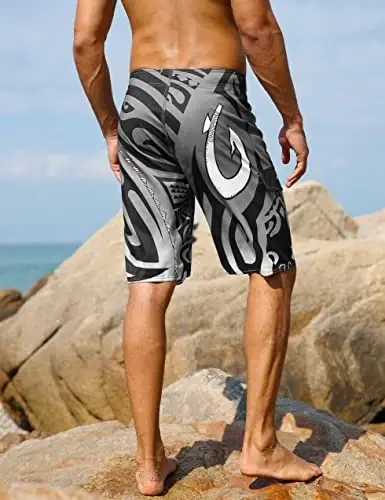 unitop Men's Swim Trunks Beachwear Quick Dry Hawaiian Printed - 3