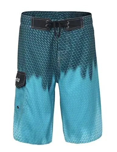 unitop Men's Swim Trunks Beachwear Quick Dry Hawaiian Printed 