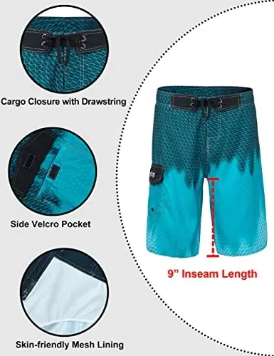 unitop Men's Swim Trunks Beachwear Quick Dry Hawaiian Printed - 4