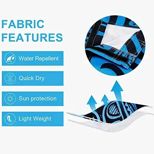 unitop Men's Swim Trunks Beachwear Quick Dry Hawaiian Printed - 6