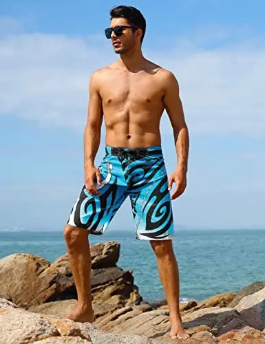 unitop Men's Swim Trunks Beachwear Quick Dry Hawaiian Printed - 4