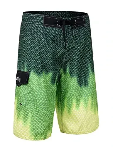 unitop Men's Swim Trunks Beachwear Quick Dry Hawaiian Printed - UNITOP (1)
