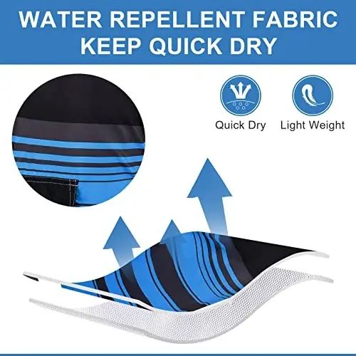 unitop Men's Board Shorts Summer Holiday Surf Trunks Quick Dry - 4