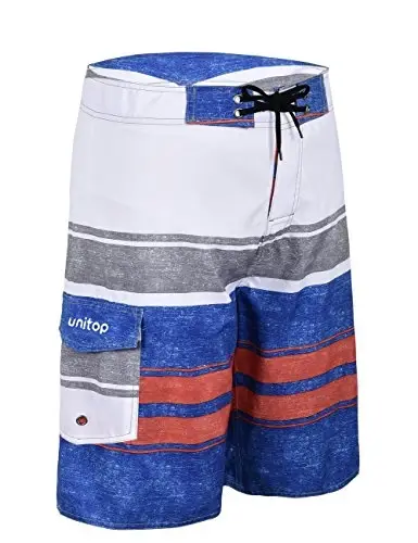 unitop Men's Board Shorts Summer Holiday Surf Trunks Quick Dry - 2