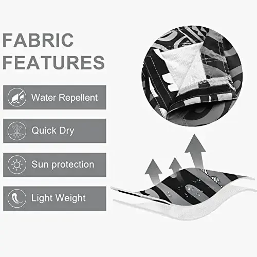 unitop Men's Swim Trunks Beachwear Quick Dry Hawaiian Printed - 6