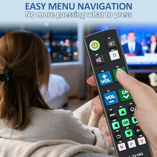 Universal Big Button TV Remote Replacement, Compatible with All Samsung/VIZIO/LG/Sony/Philips Smart TVs and More - 3